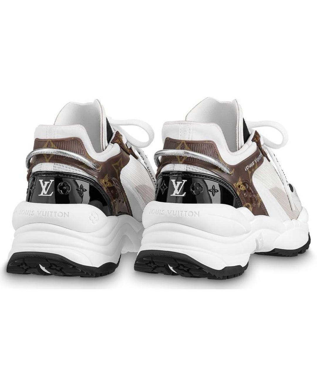 LOUIS VUITTON Белые кожаные кроссовки, фото 4