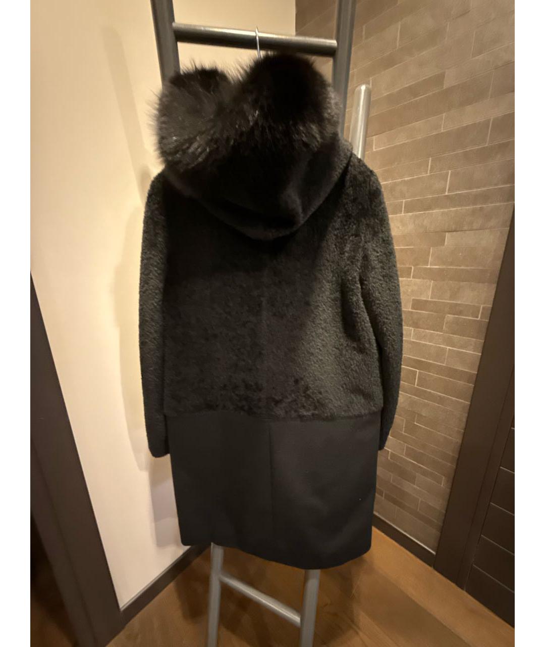 'S MAX MARA Черное шерстяное пальто, фото 2