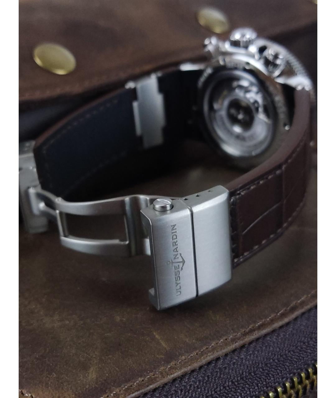 Ulysse Nardin Коричневые металлические часы, фото 5