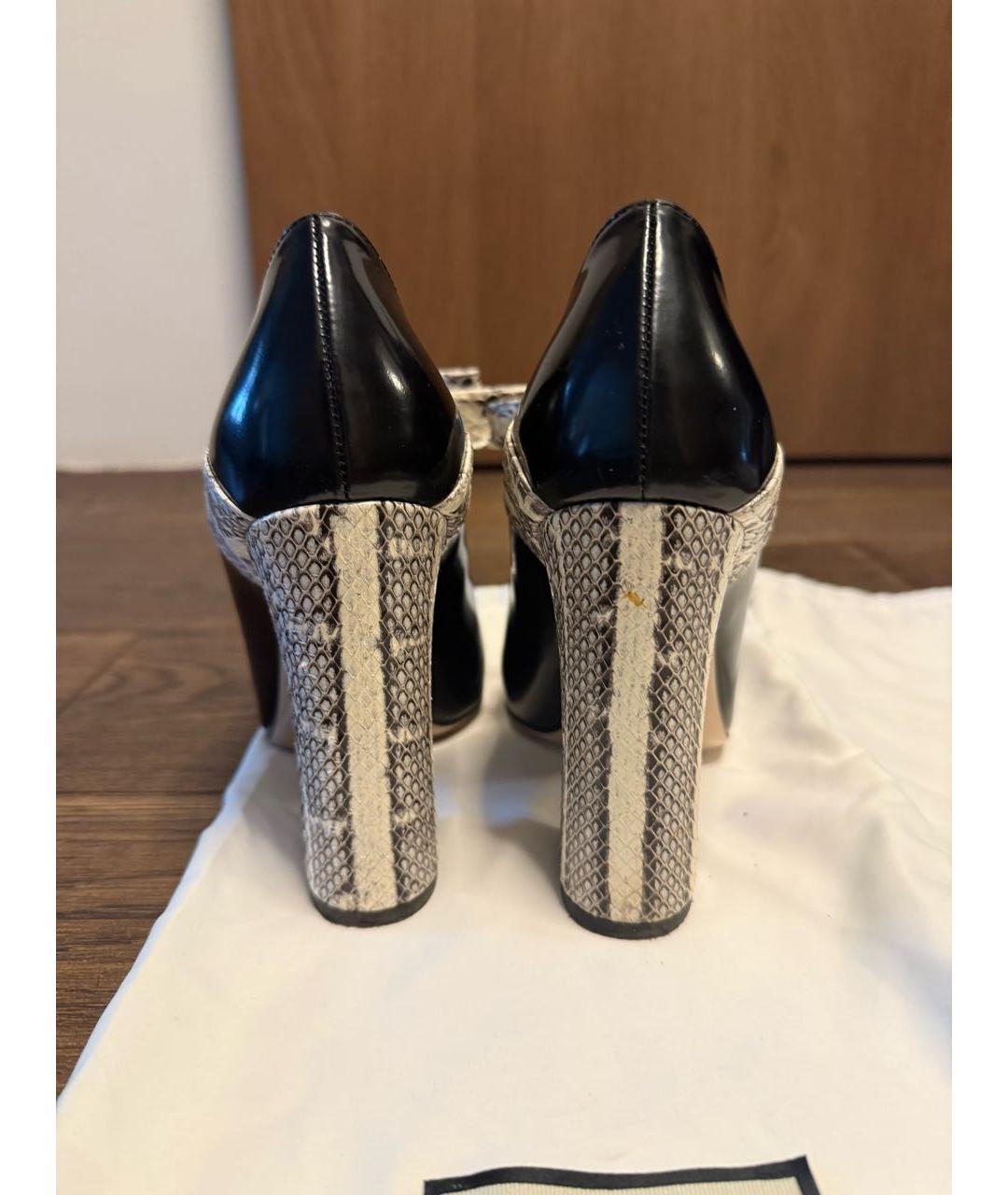 GUCCI Черные кожаные туфли, фото 4