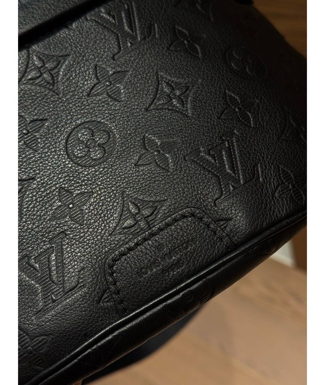 LOUIS VUITTON Черная кожаная поясная сумка, фото 6
