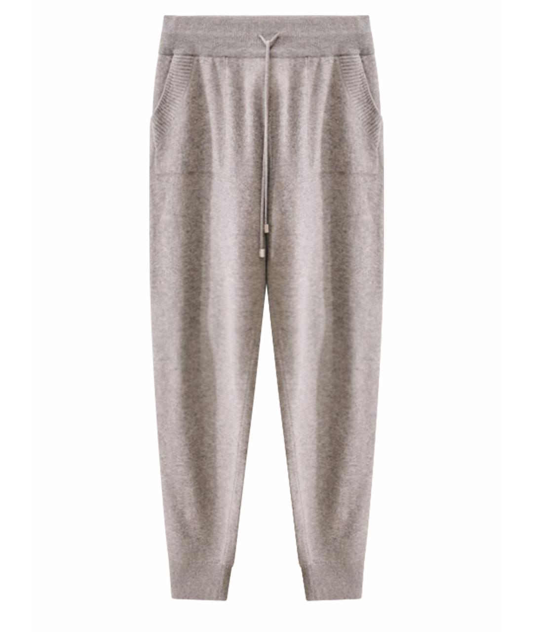 ERMANNO SCERVINO Серые шерстяные прямые брюки, фото 1