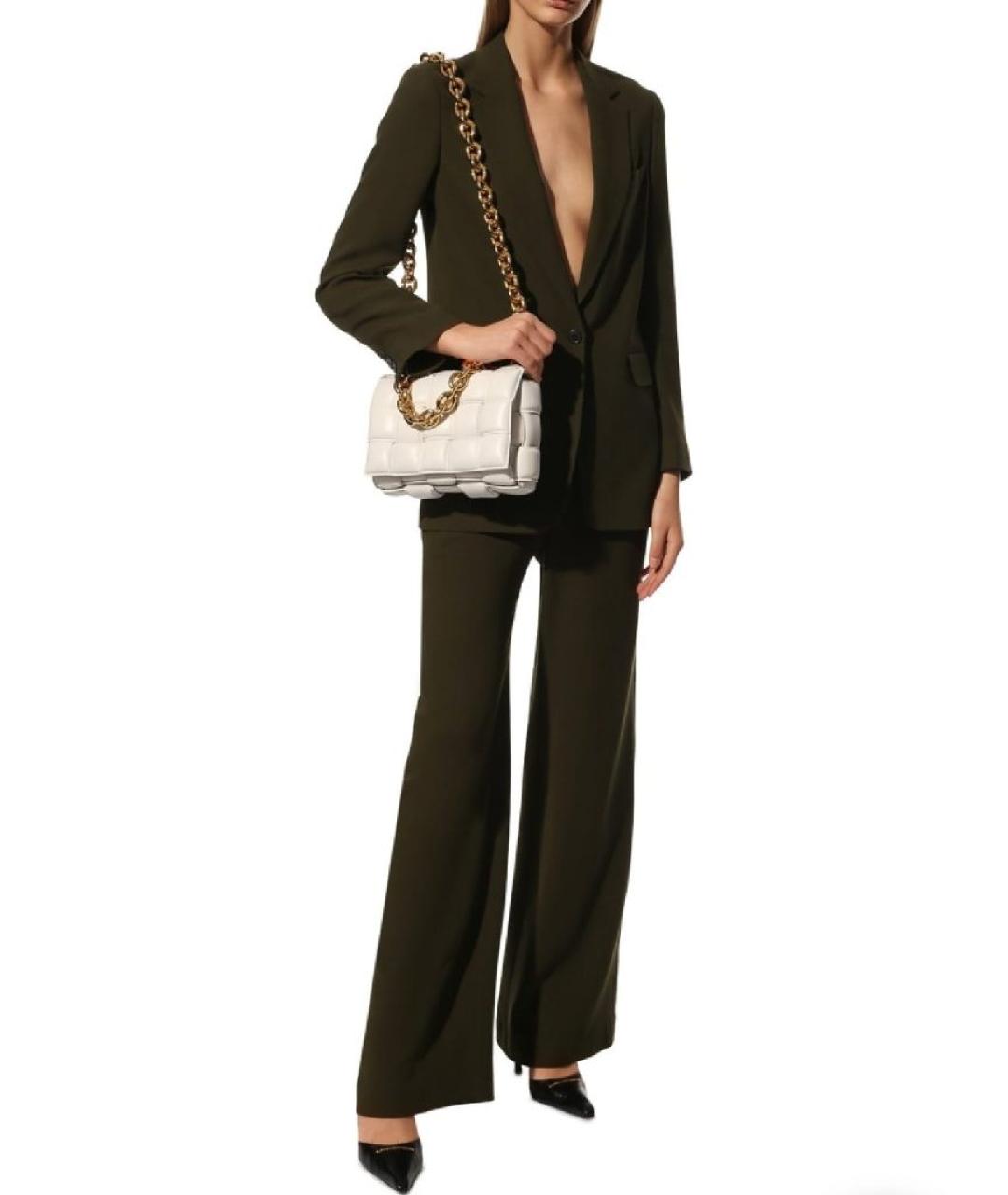 BOTTEGA VENETA Белая кожаная сумка через плечо, фото 8