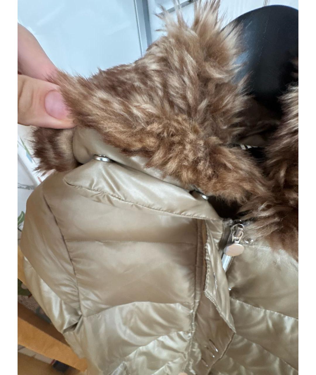 EMPORIO ARMANI Золотая полиэстеровая куртка, фото 8