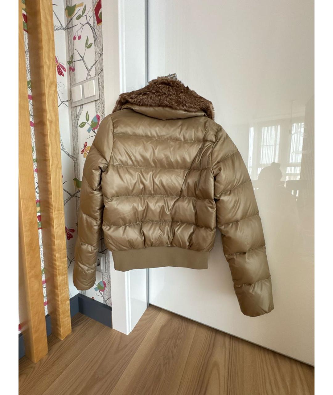 EMPORIO ARMANI Золотая полиэстеровая куртка, фото 2