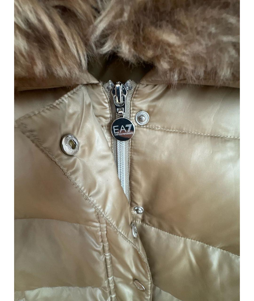 EMPORIO ARMANI Золотая полиэстеровая куртка, фото 4