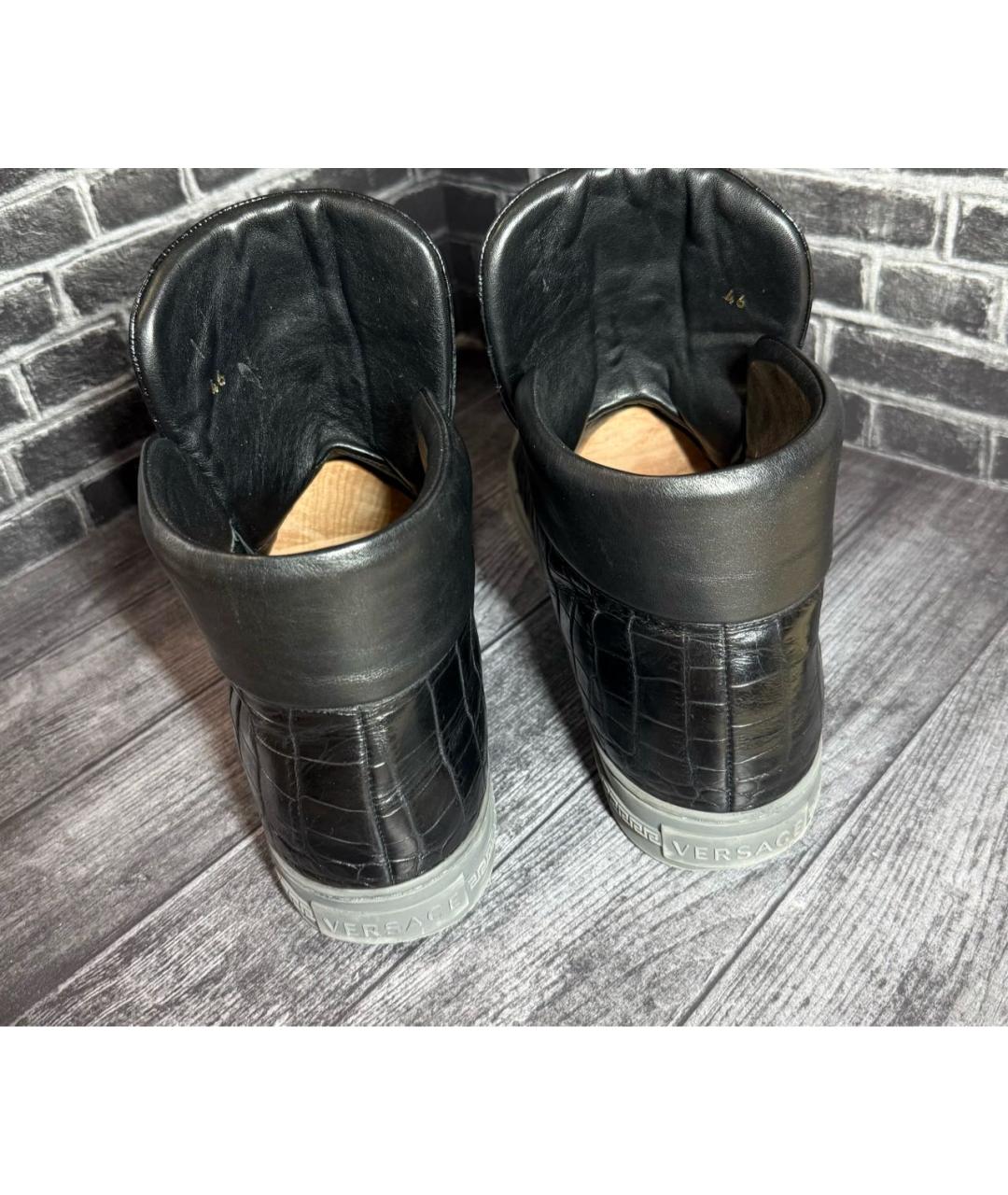 VERSACE Черные высокие кроссовки / кеды, фото 4