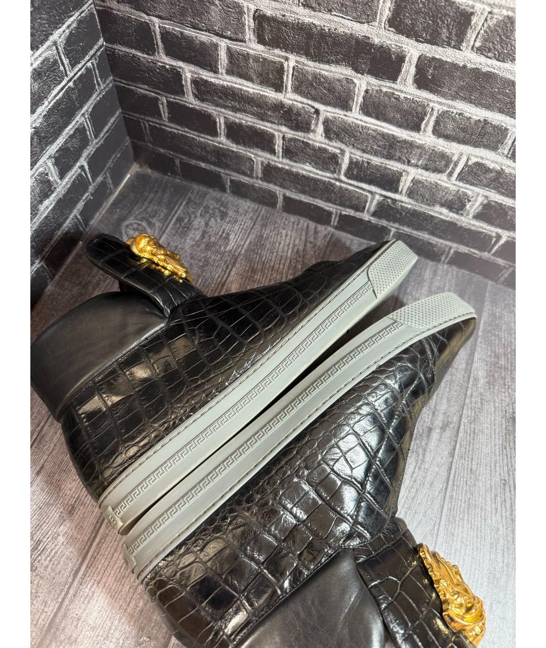 VERSACE Черные высокие кроссовки / кеды, фото 6