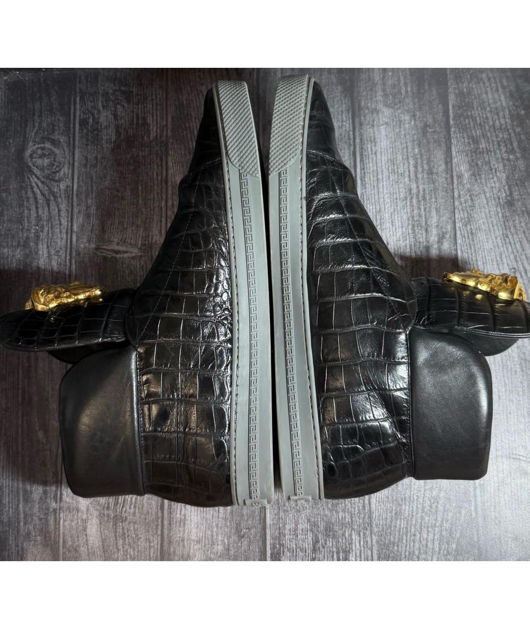 VERSACE Черные высокие кроссовки / кеды, фото 5