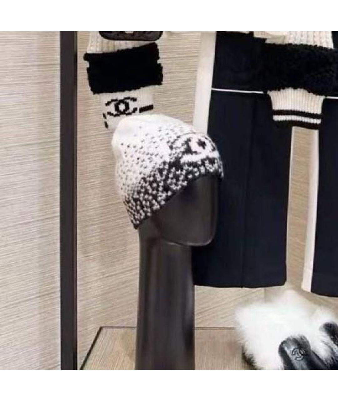 CHANEL Белая кашемировая шапка, фото 2