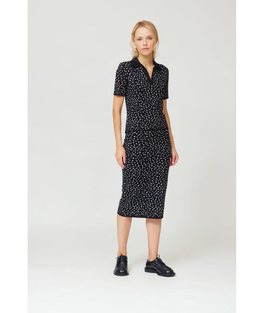MAX MARA STUDIO Черный вискозный костюм с юбками, фото 2