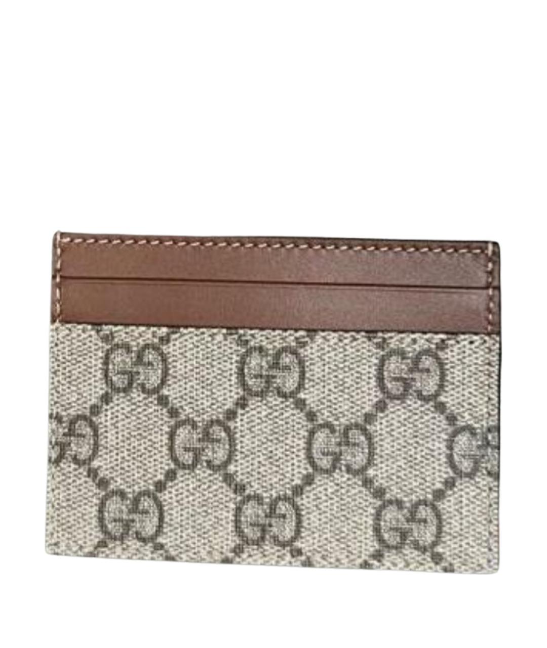 GUCCI Коричневый кожаный кардхолдер, фото 1