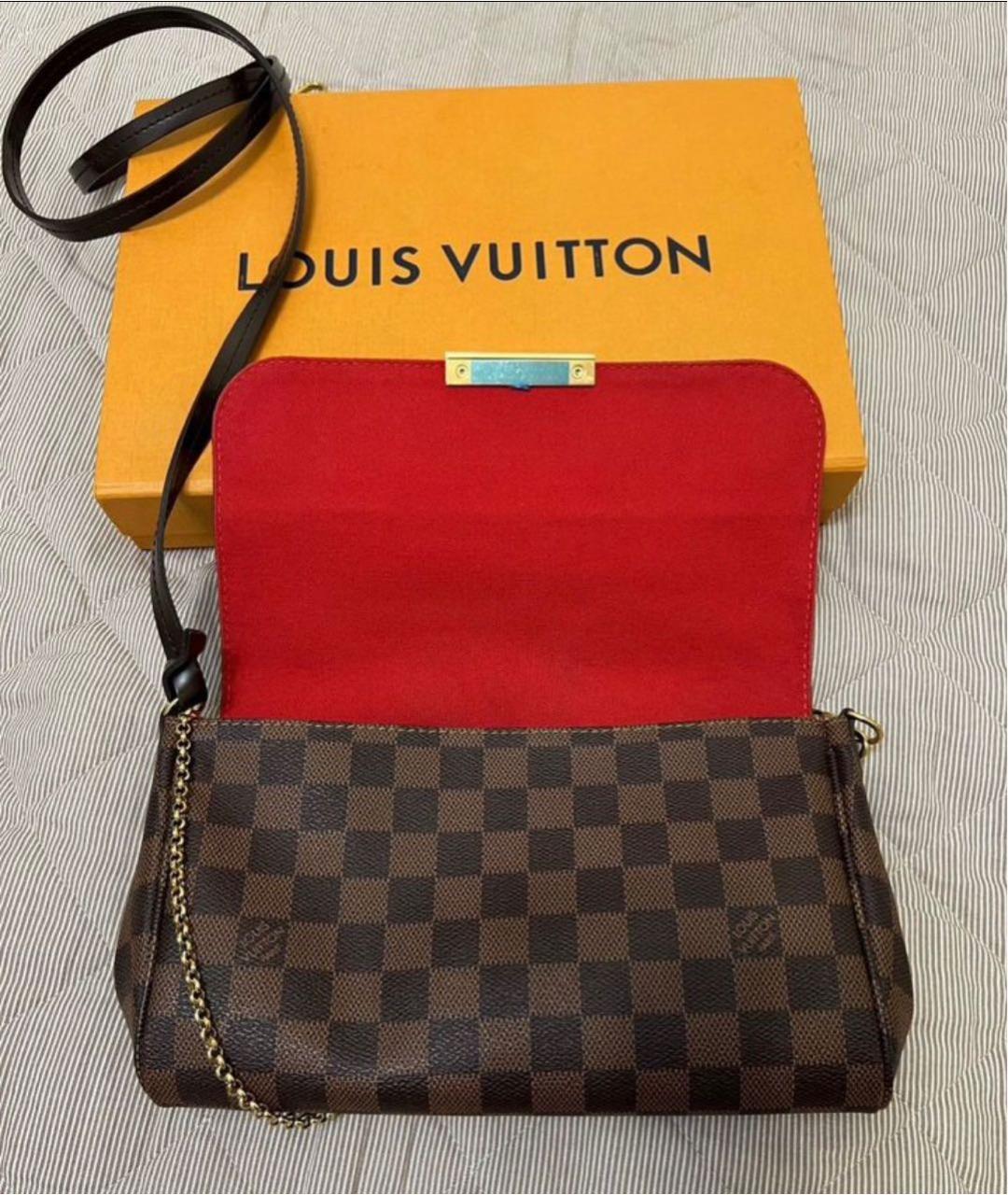 LOUIS VUITTON Коричневая кожаная сумка через плечо, фото 2