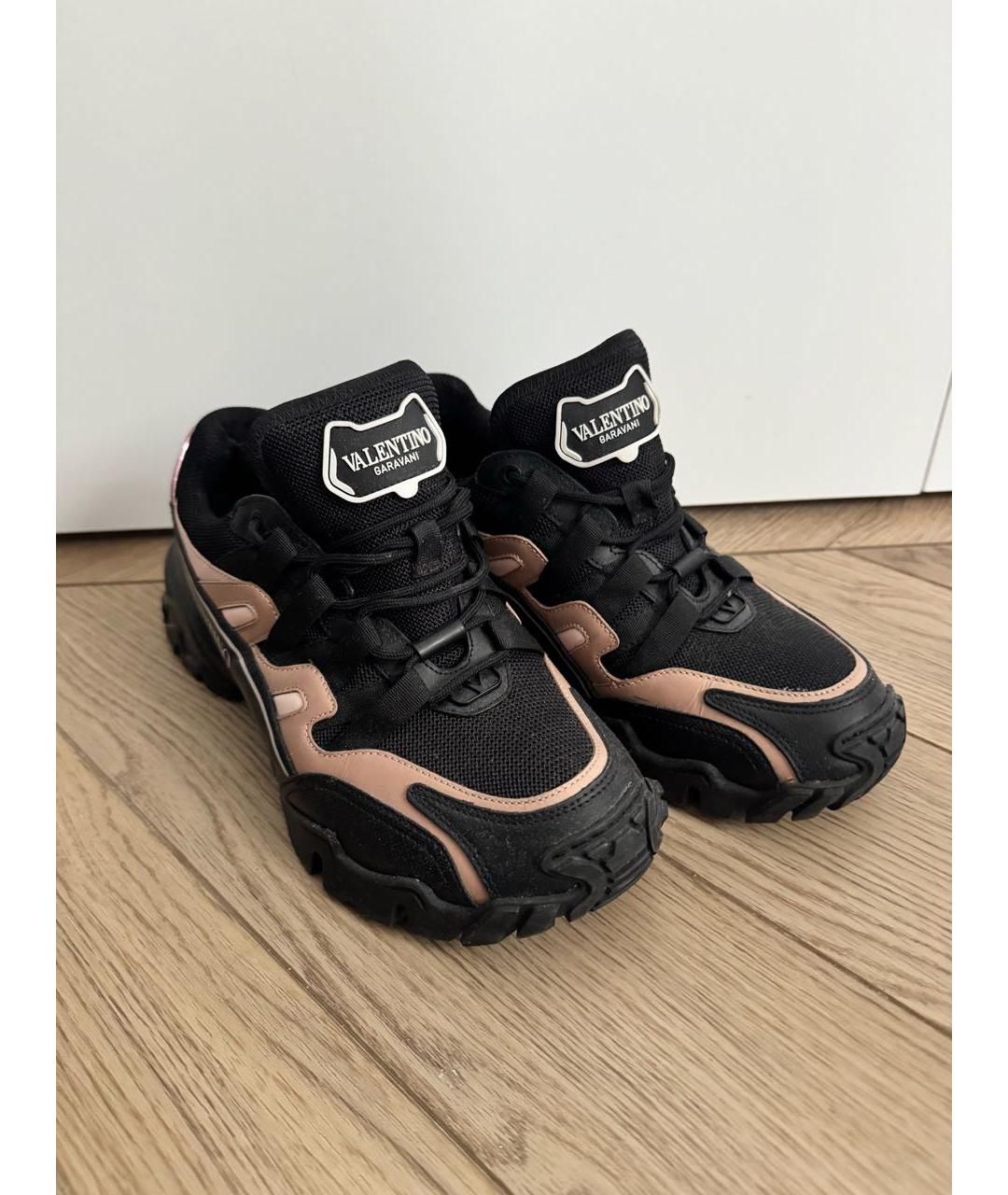 VALENTINO Черные текстильные кроссовки, фото 2