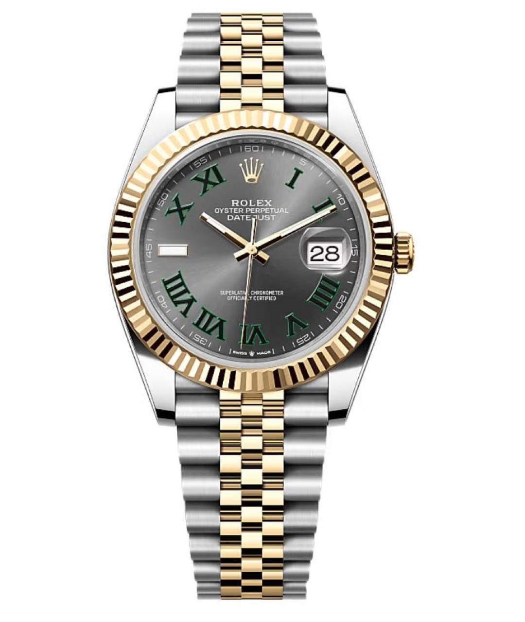 ROLEX Серые часы из желтого золота, фото 1