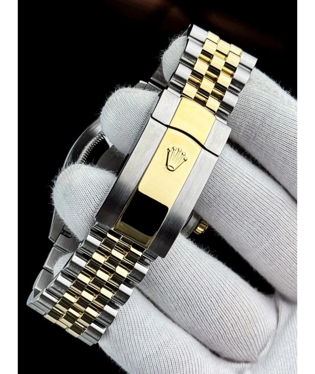 ROLEX Серые часы из желтого золота, фото 7