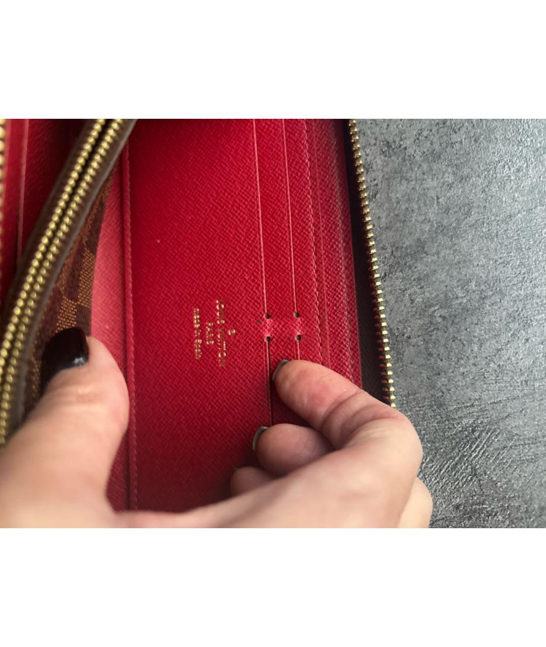 LOUIS VUITTON Коричневый кошелек, фото 5