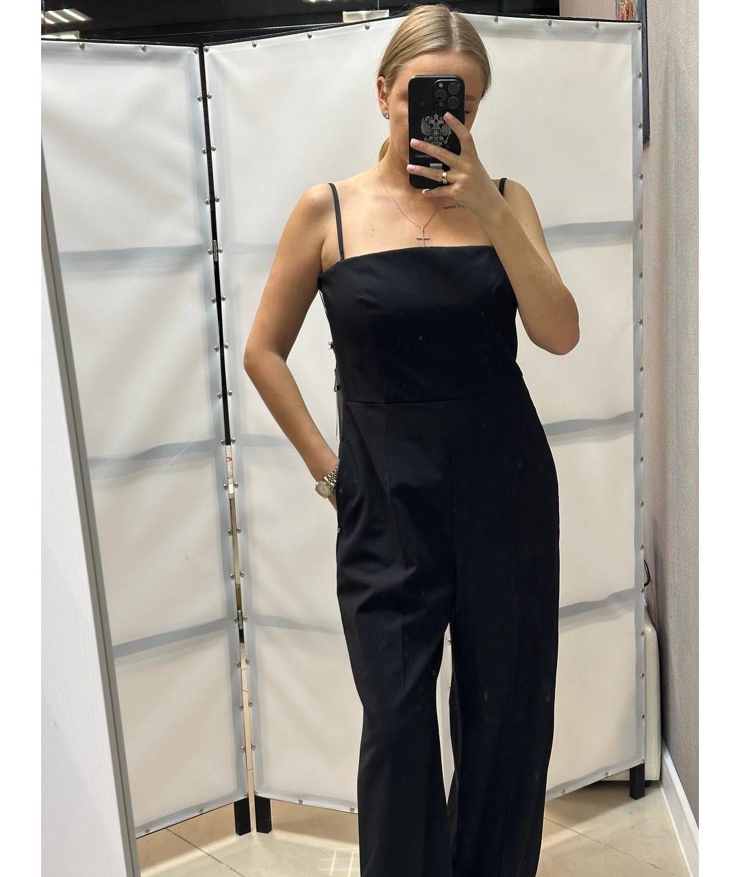 SPORTMAX Черный шерстяной комбинезон, фото 6