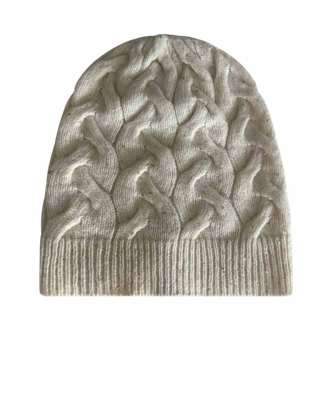 GENTRY PORTOFINO Бежевая шерстяная шапка, фото 1