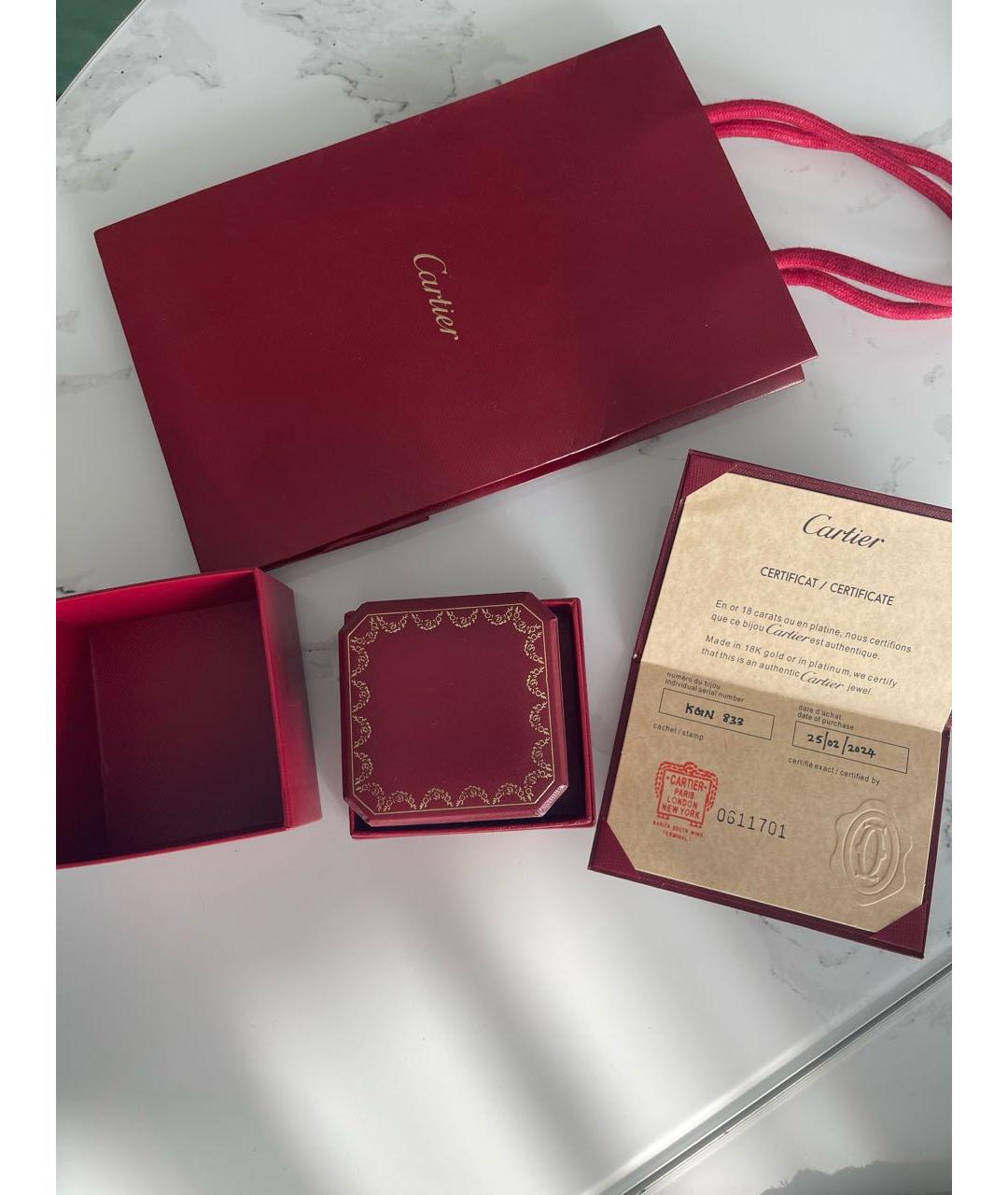 CARTIER Белое кольцо из белого золота, фото 7