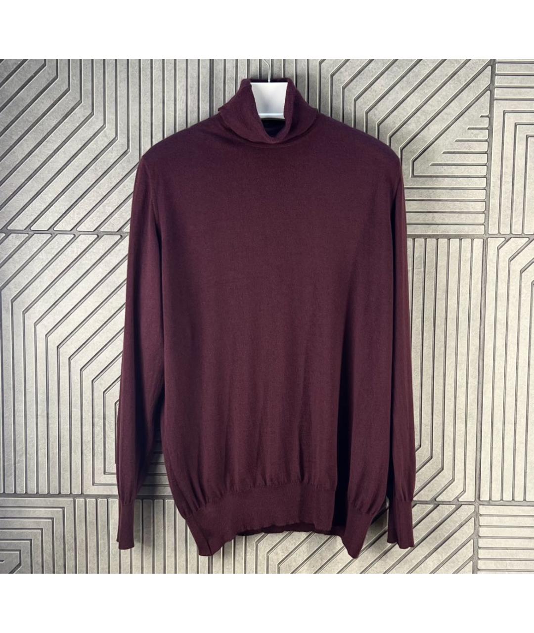 KITON Бордовая кашемировая водолазка, фото 9