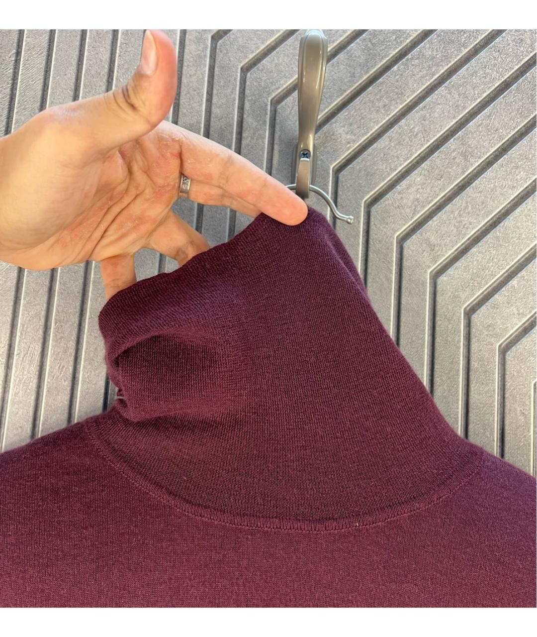 KITON Бордовая кашемировая водолазка, фото 5