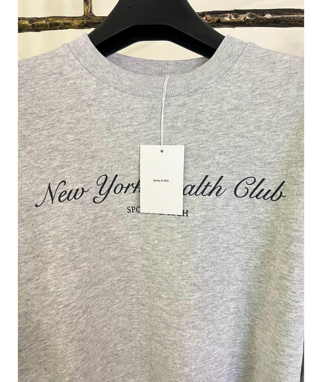 SPORTY AND RICH Серый хлопковый спортивные костюмы, фото 4