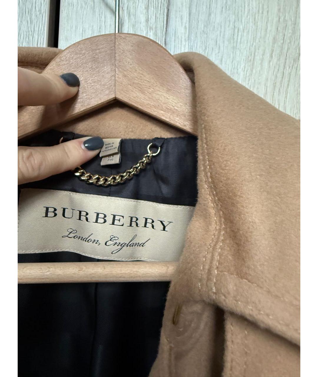 BURBERRY Бежевое пальто, фото 4