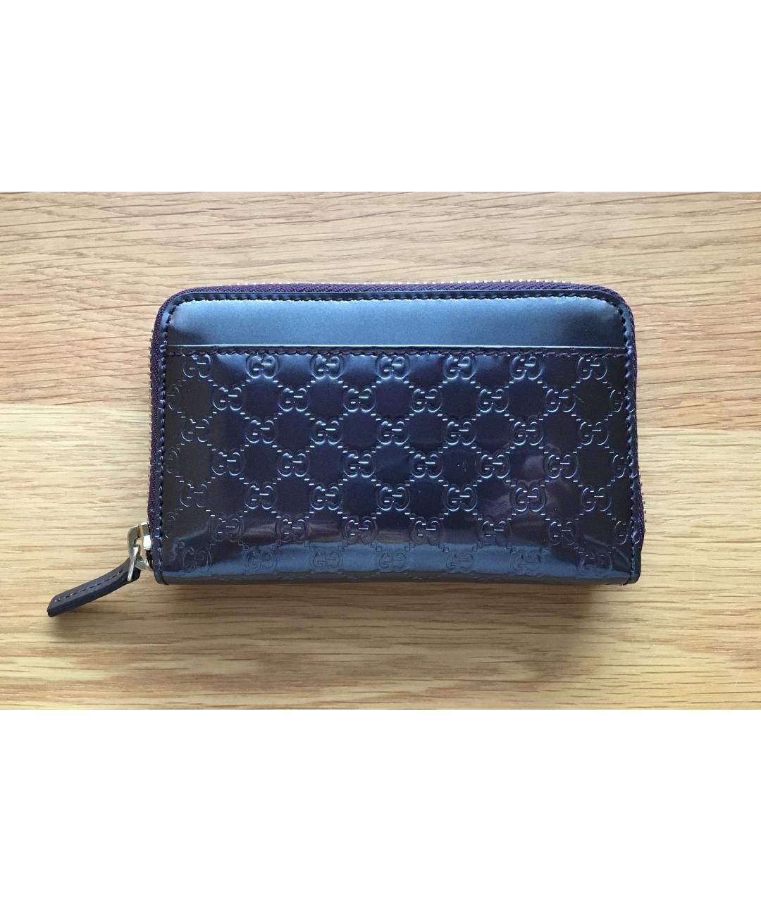 GUCCI Фиолетовый кошелек из лакированной кожи, фото 10