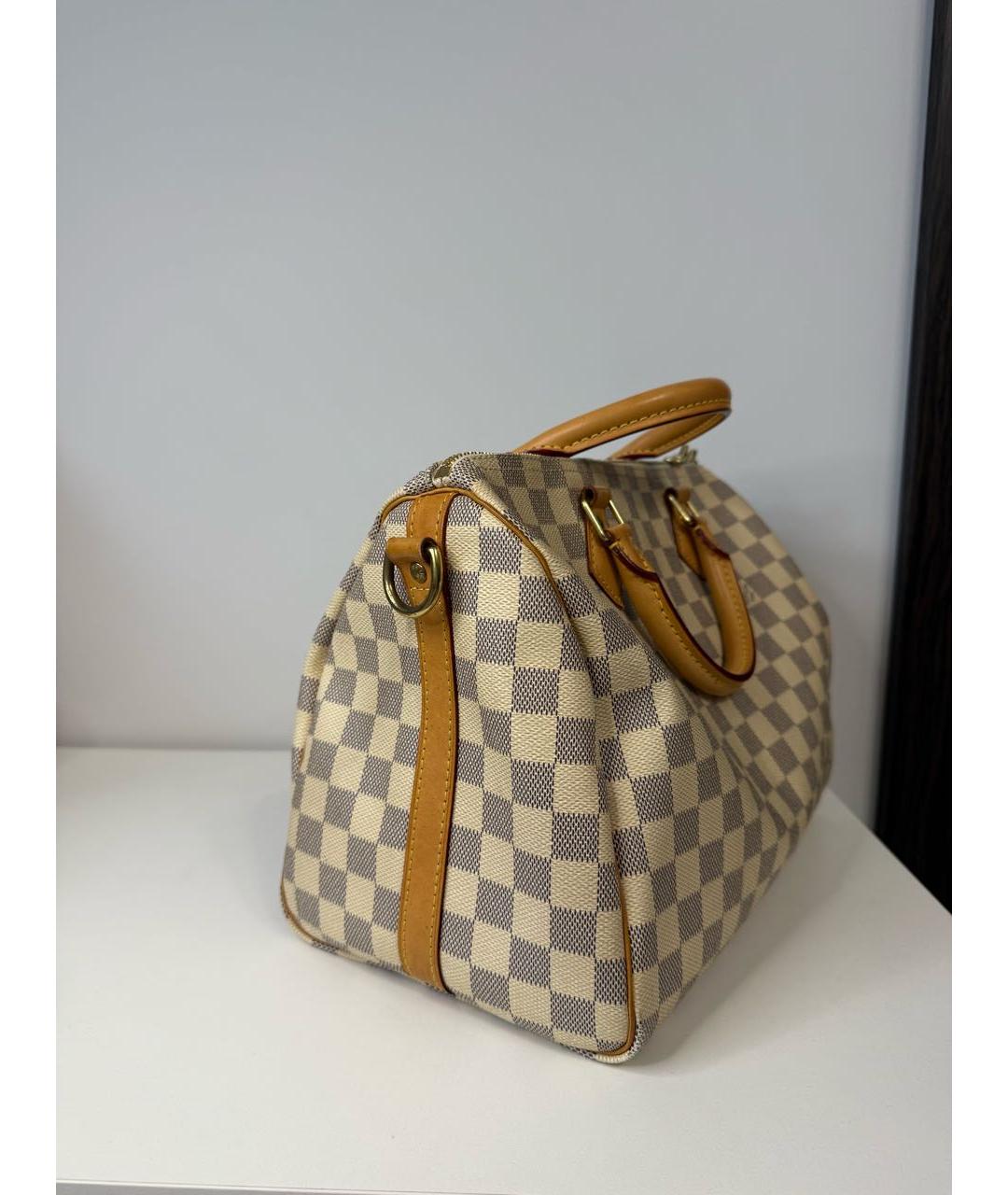 LOUIS VUITTON Бежевая кожаная сумка через плечо, фото 5