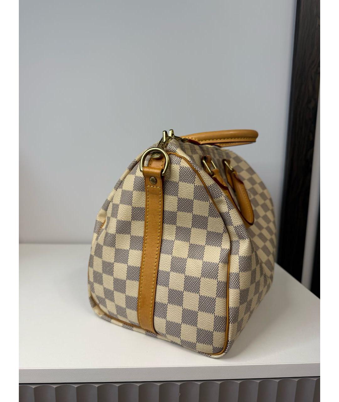 LOUIS VUITTON Бежевая кожаная сумка через плечо, фото 6