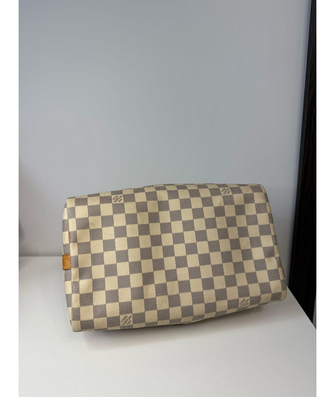 LOUIS VUITTON Бежевая кожаная сумка через плечо, фото 4