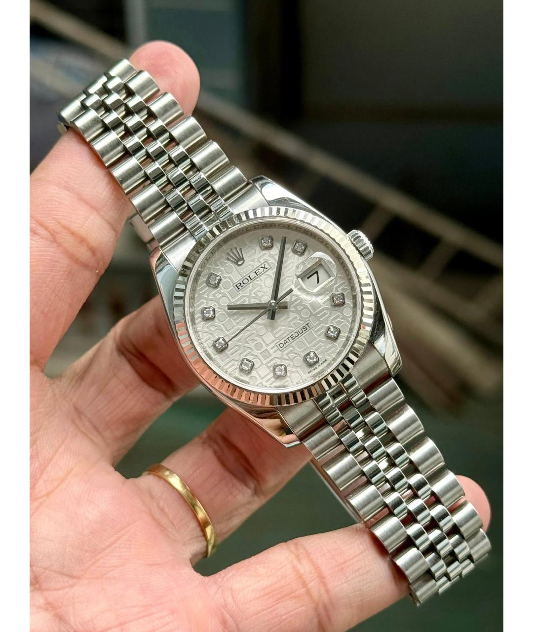 ROLEX Белые часы из белого золота, фото 2