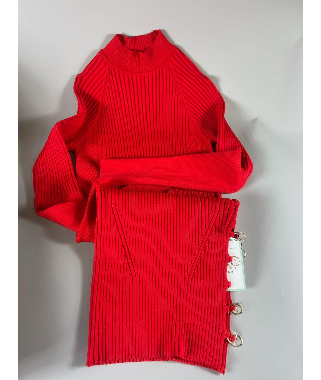 JACQUEMUS Красное вискозное повседневное платье, фото 2