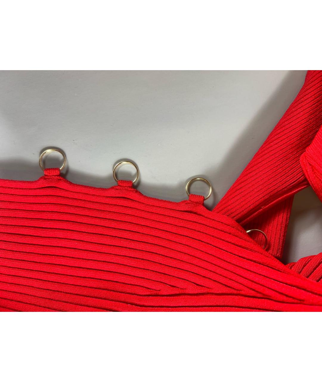 JACQUEMUS Красное вискозное повседневное платье, фото 4