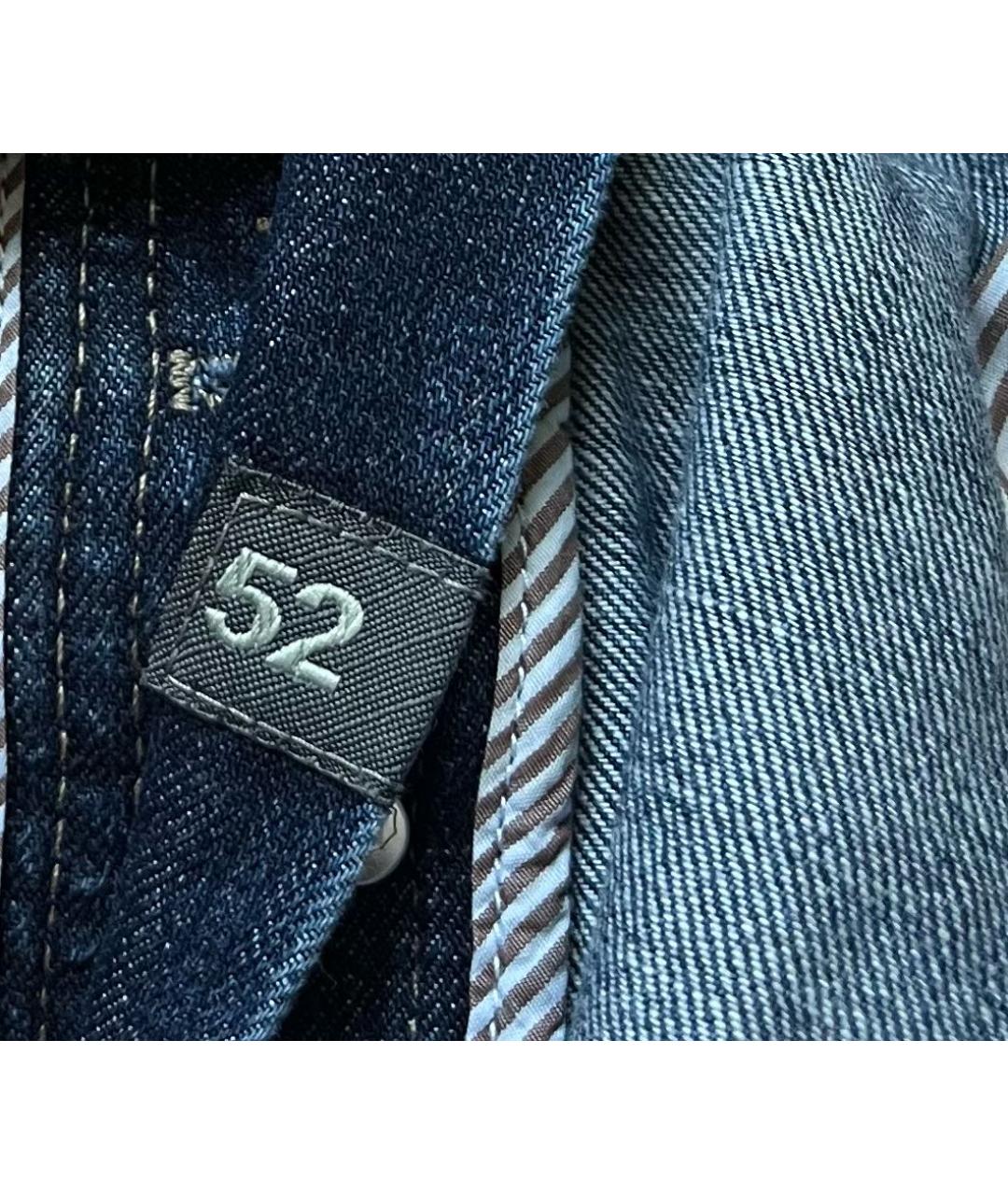 BRUNELLO CUCINELLI Синие хлопковые прямые джинсы, фото 7