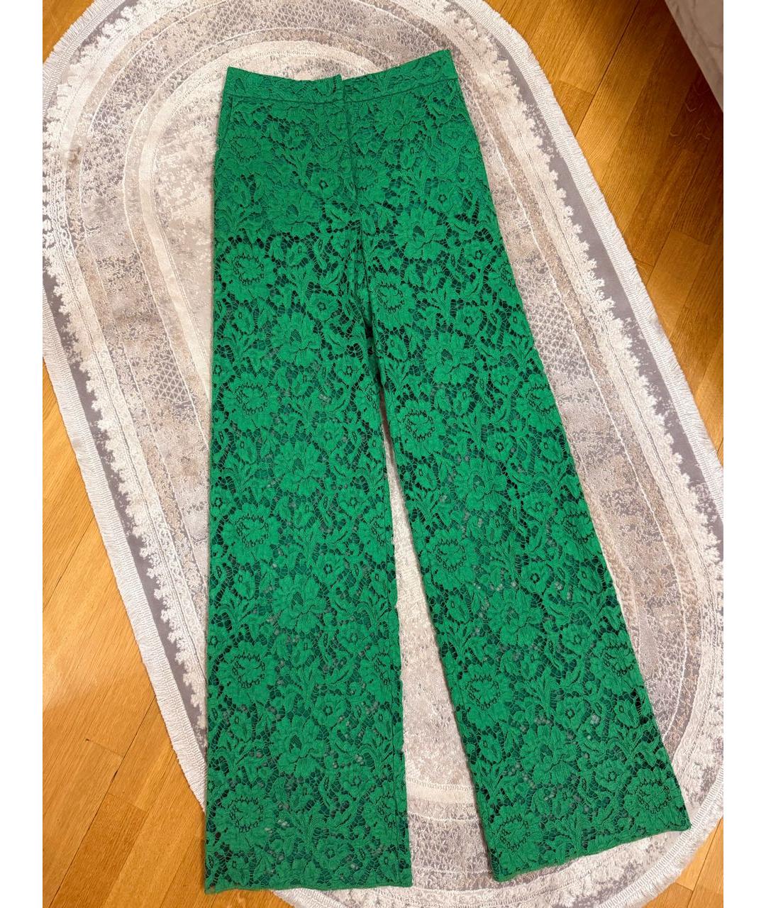 VALENTINO Зеленые прямые брюки, фото 9