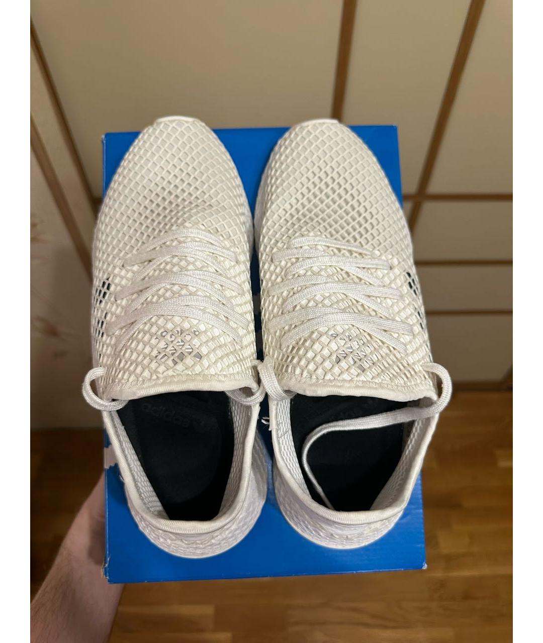 ADIDAS Белые текстильные низкие кроссовки / кеды, фото 3