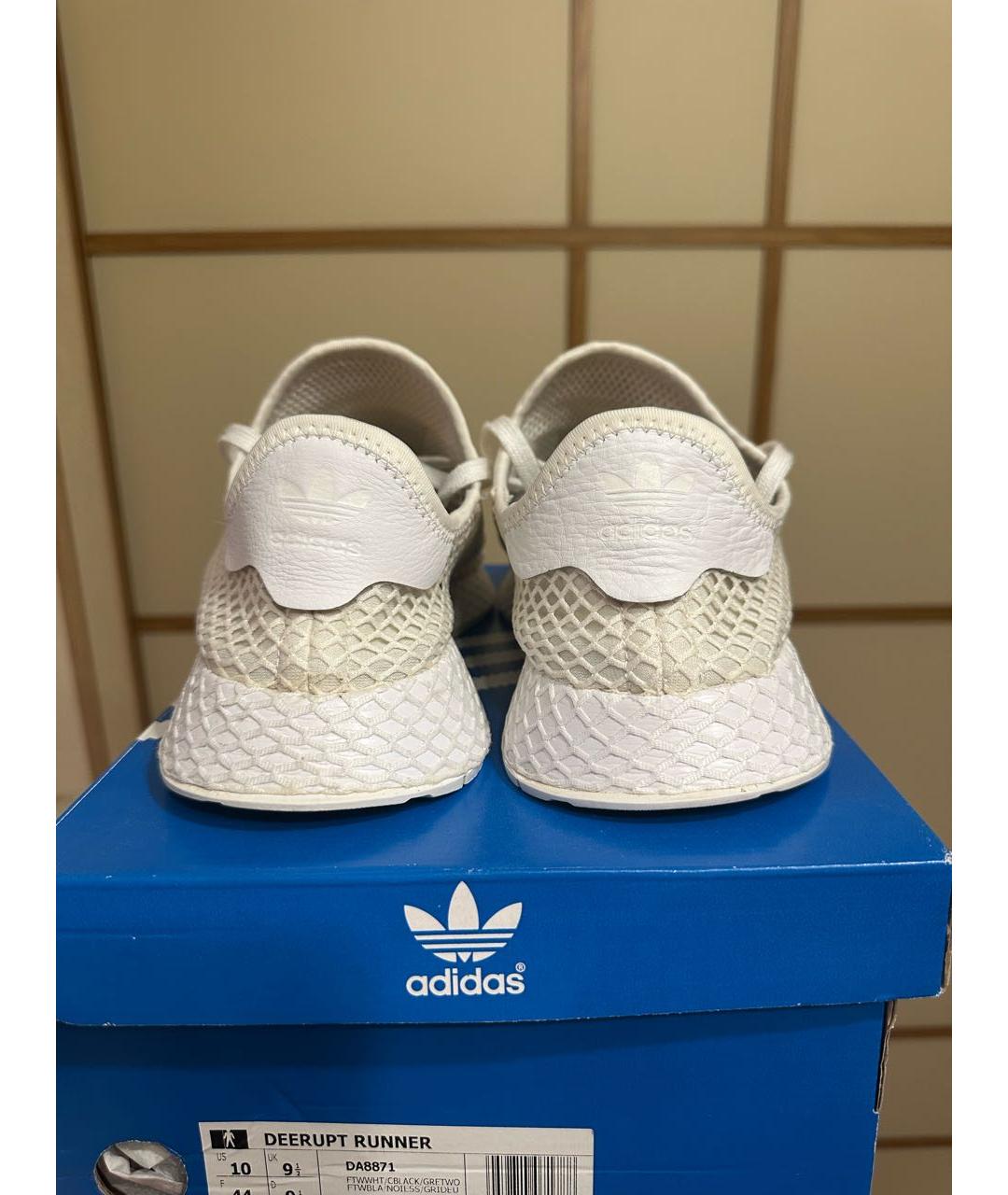 ADIDAS Белые текстильные низкие кроссовки / кеды, фото 4