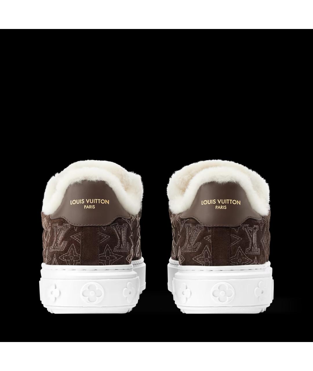 LOUIS VUITTON Коричневые замшевые кроссовки, фото 5