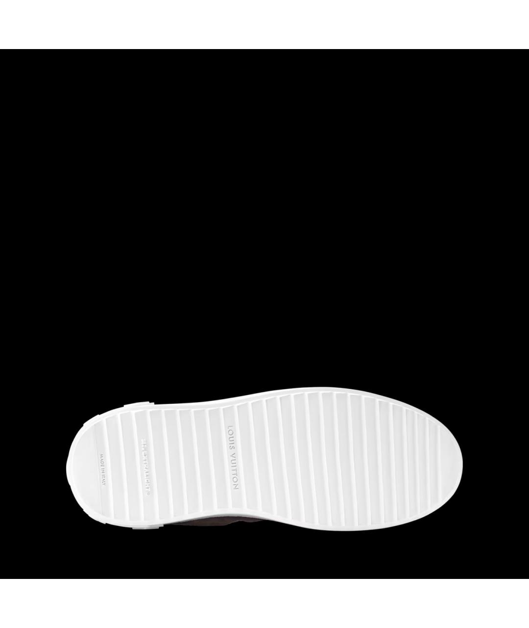 LOUIS VUITTON Коричневые замшевые кроссовки, фото 4