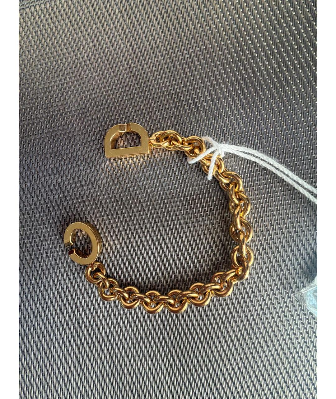 CHRISTIAN DIOR Золотой металлический браслет, фото 3