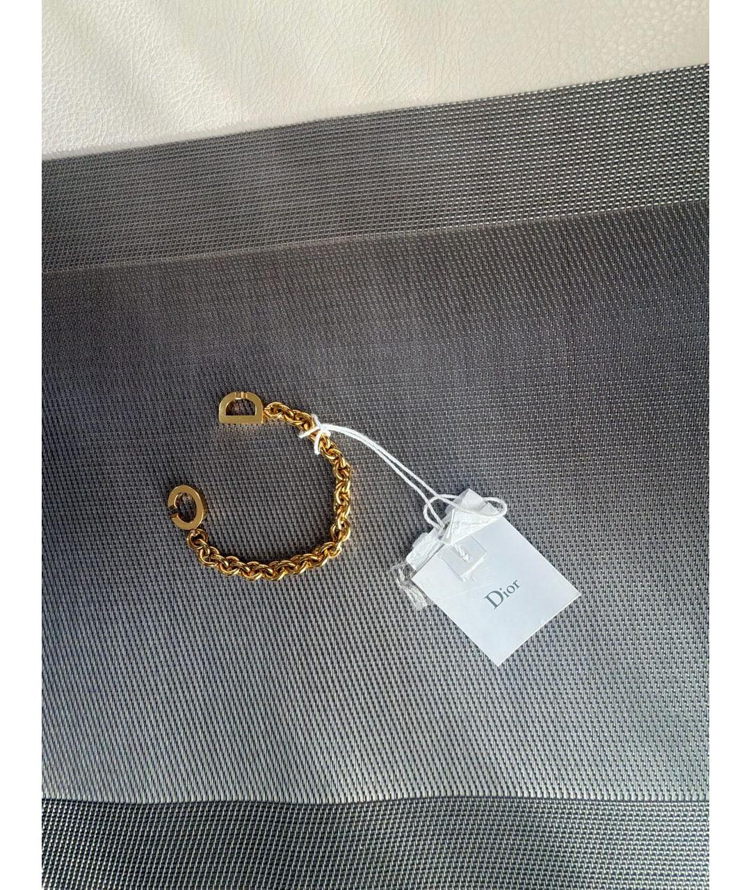 CHRISTIAN DIOR Золотой металлический браслет, фото 2