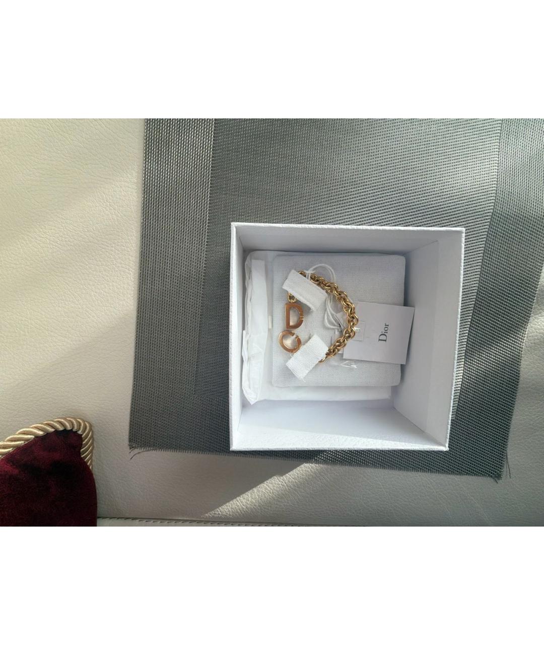 CHRISTIAN DIOR Золотой металлический браслет, фото 4