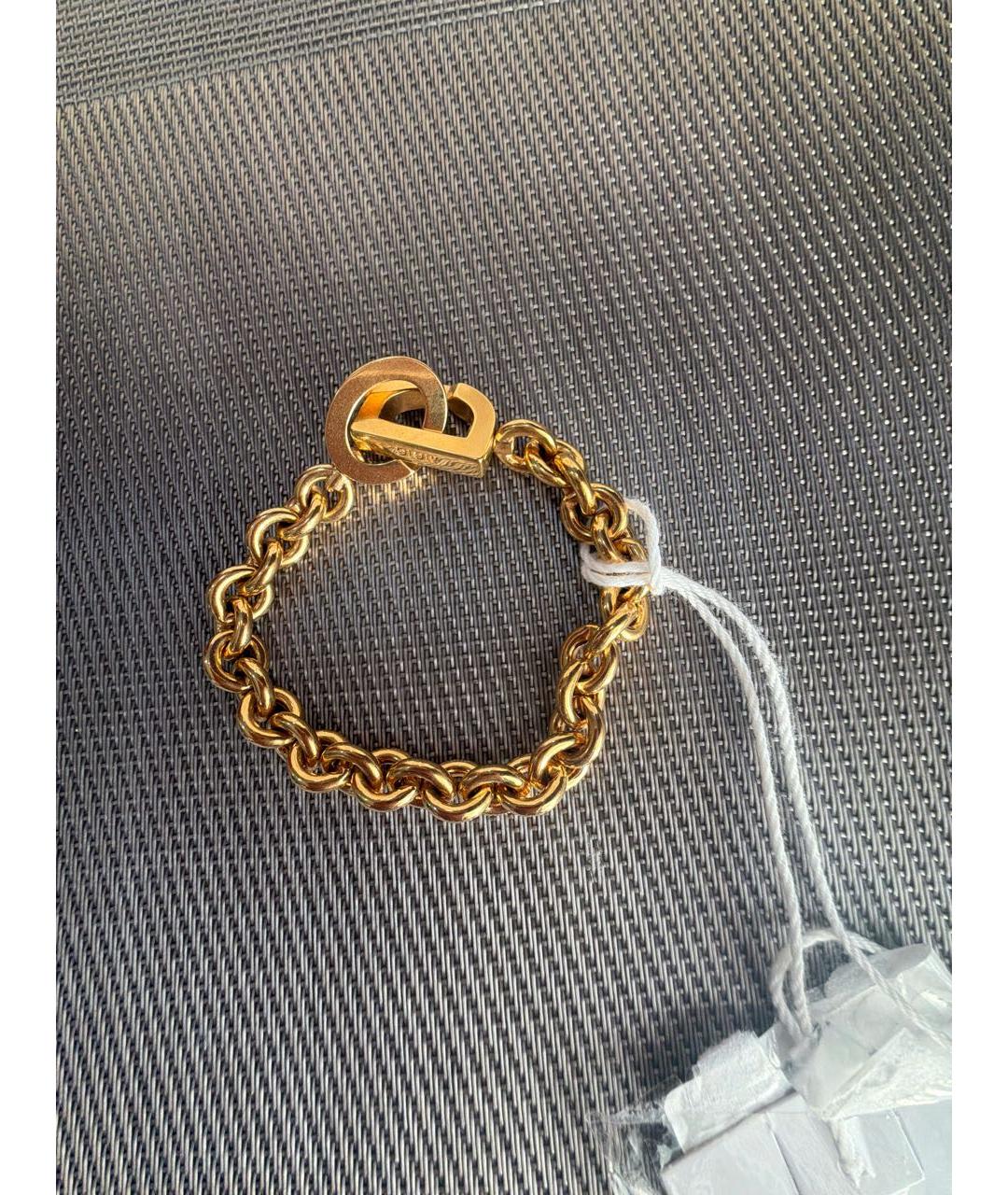 CHRISTIAN DIOR Золотой металлический браслет, фото 6