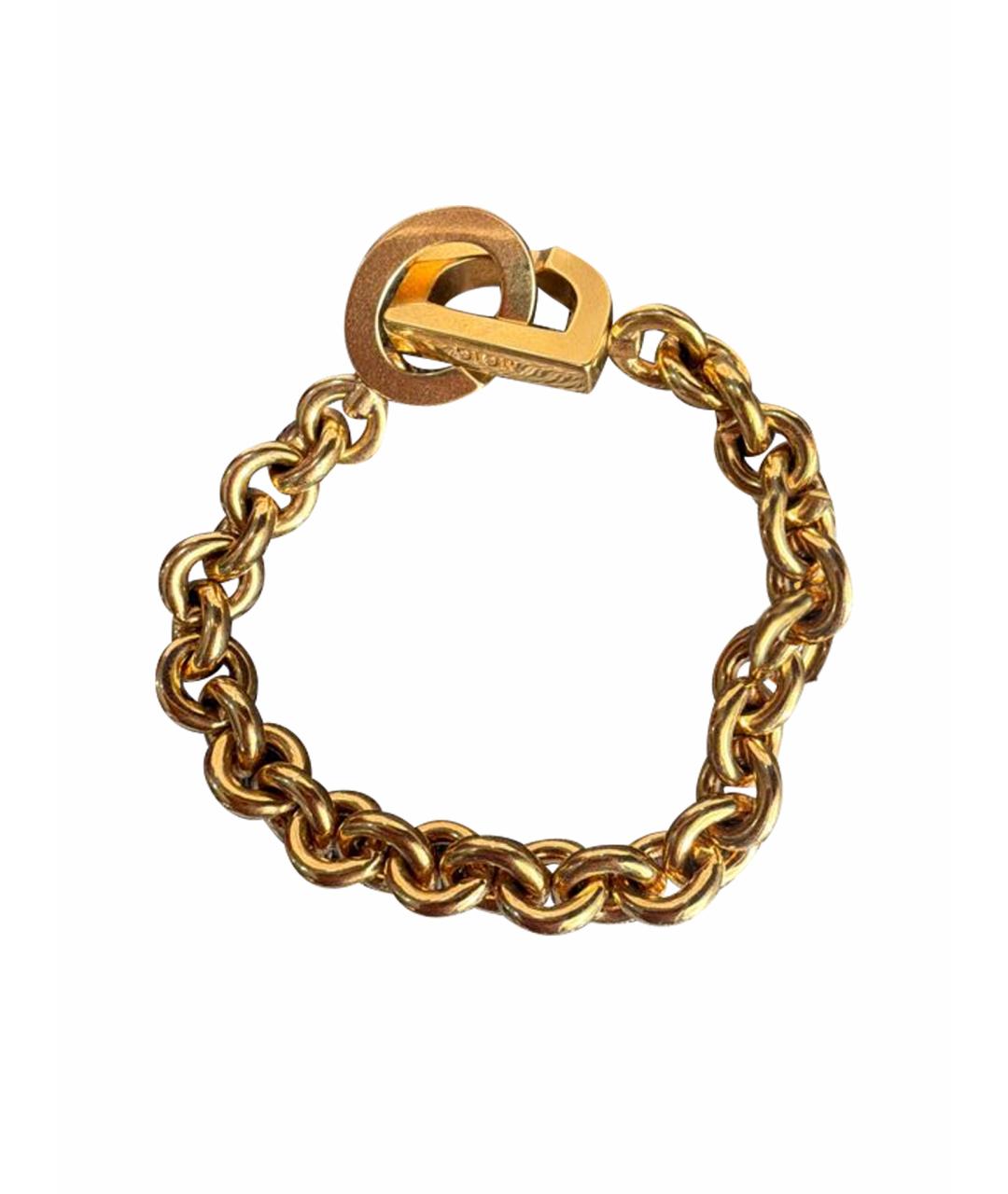 CHRISTIAN DIOR Золотой металлический браслет, фото 1