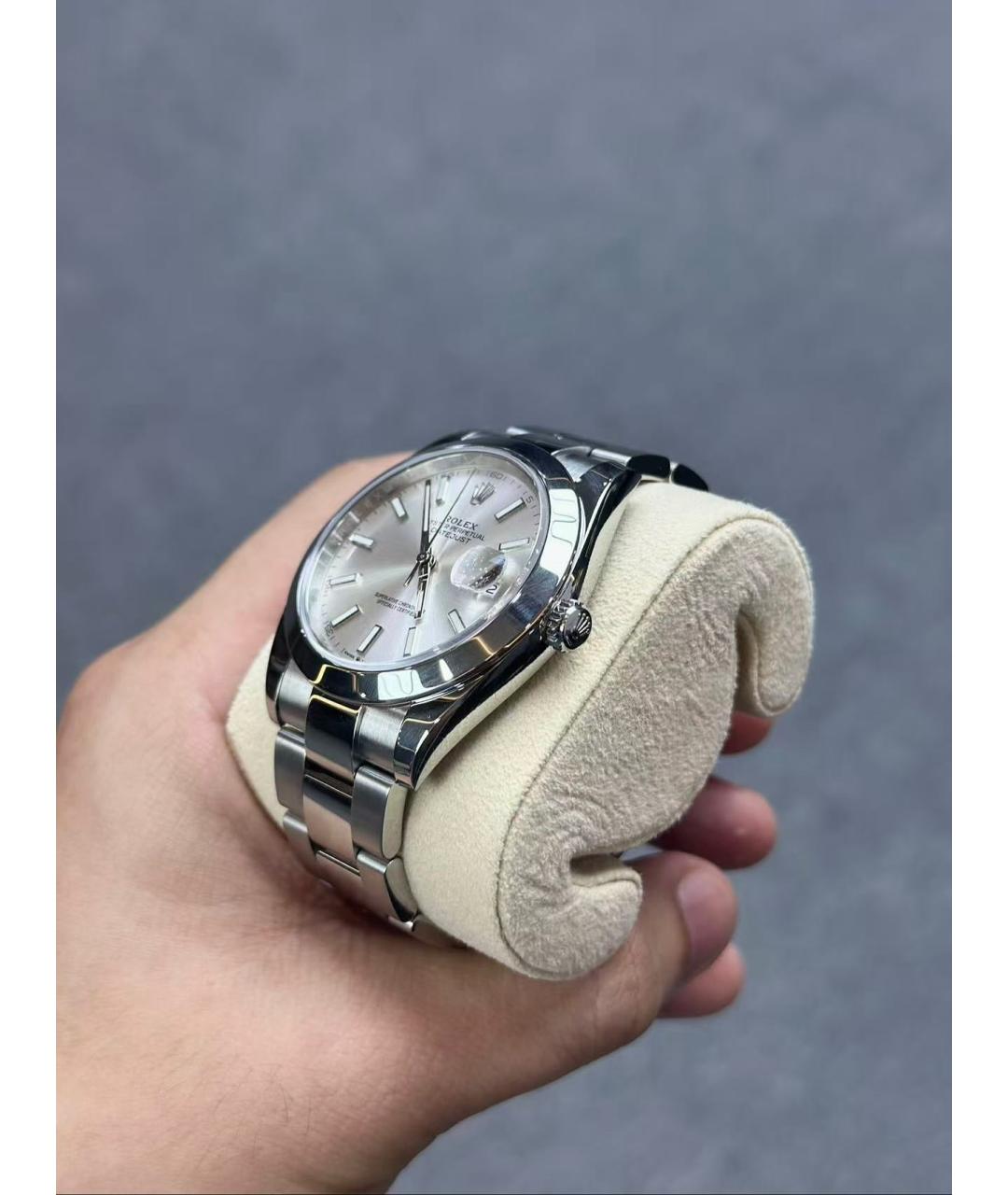 ROLEX Синие часы из белого золота, фото 4