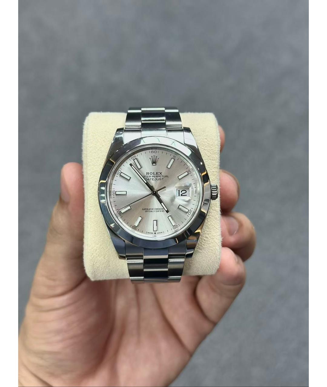 ROLEX Синие часы из белого золота, фото 2