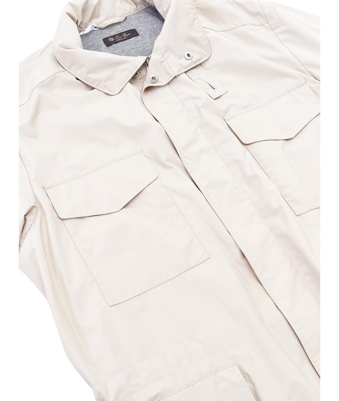 LORO PIANA Бежевая полиэстеровая куртка, фото 5