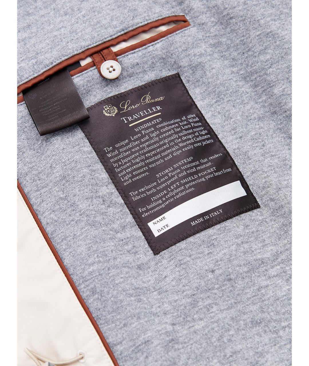 LORO PIANA Бежевая полиэстеровая куртка, фото 7